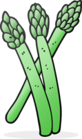 hand drawn cartoon asparagus png