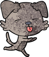 cartoon dog sticking out tongue png