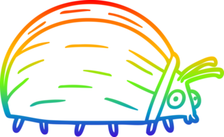 arcobaleno pendenza linea disegno di un' enorme cartone animato insetto png