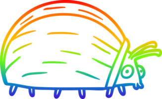 arco iris degradado línea dibujo de un enorme dibujos animados error png