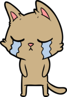 Weinende Cartoon-Katze png