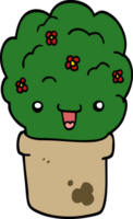 cartoon shrub in pot png