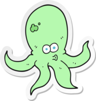 sticker of a cartoon octopus png