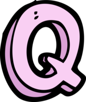 tekenfilm letter q png