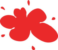 cartoon doodle of a red splat of paint png
