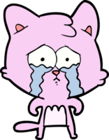 cartoon crying cat png