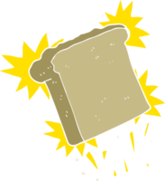 flat color illustration of toast png