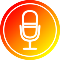 microphone recording circular icon with warm gradient finish png