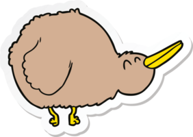 Aufkleber eines Cartoon-Kiwi-Vogels png