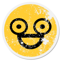 amazed face circular sticker png