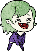 cartoon laughing vampire girl png