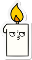 sticker of a cute cartoon lit candle png