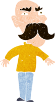 dessin animé vieil homme en colère png