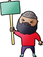 dessin animé, homme, à, barbe png