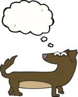 mão desenhado pensamento bolha desenho animado cachorro png