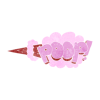 hand retro cartoon poop explosion png