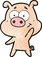 cochon dessin animé heureux png