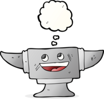 cartoon blacksmith anvil with thought bubble png