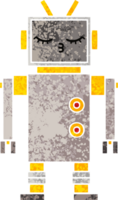 retro illustration style cartoon of a robot png