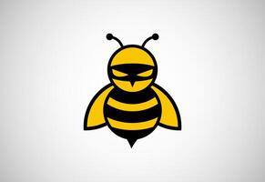 ninja abeja logo diseño modelo vector
