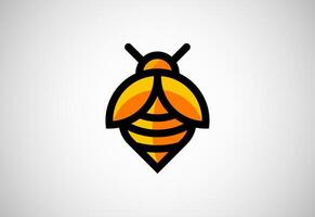 Modern honey Bee animals logo design template vector