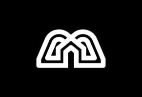 letra metro logo diseño para construcción, hogar, real bienes, edificio, propiedad. vector