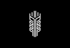 Wheat grain logo design. Logo for farm, bakery or food product. vector