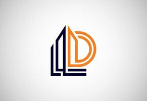 Letter LD logo design template. Logo design for real estate building, investment, company, business vector