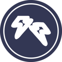 lightning bolts circular icon symbol png