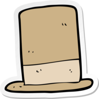 sticker of a cartoon old hat png