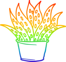 arc en ciel pente ligne dessin de une dessin animé maison plante png