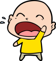 cartoon shouting bald man png