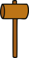 hand drawn cartoon doodle of a mallet png