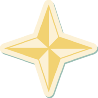 sticker of tattoo in traditional style of a star png