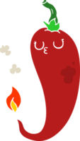 piment de dessin animé de style plat couleur png