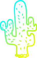 freddo pendenza linea disegno di un' cartone animato cactus png