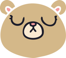 mano disegnato strambo cartone animato orso png