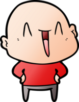 happy cartoon bald man png