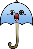 gradient shaded cartoon of a umbrella png