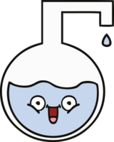 cute cartoon of a science bottle png