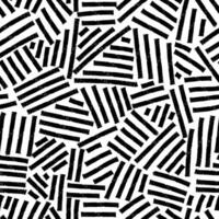 Hand drawn grunge style weaving seamless pattern. Black and white wicker texture. Geometric simple print. Modern print for textile, fabric, wallpaper, wrapping, scrapbook and packaging vector