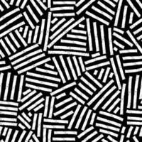 Hand drawn grunge style weaving seamless pattern. Black and white wicker texture. Geometric simple print. Modern print for textile, fabric, wallpaper, wrapping, scrapbook and packaging vector