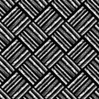 Hand drawn grunge style weaving seamless pattern. Black and white wicker texture. Geometric simple print. Modern print for textile, fabric, wallpaper, wrapping, scrapbook and packaging vector