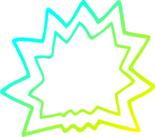 cold gradient line drawing of a cartoon of explosion png