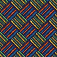 Hand drawn grunge style weaving seamless pattern.Multi colored wicker texture. Geometric simple print. vector