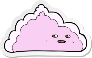 sticker of a cartoon cloud png