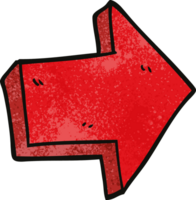 cartoon doodle red arrow png