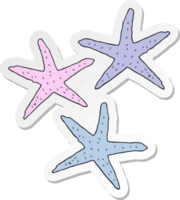 adesivo de uma estrela do mar de desenho animado png