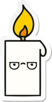 sticker of a cute cartoon lit candle png