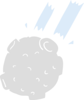 platt Färg illustration av meteor png